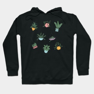 Colourful Plant Design Drawing Hoodie